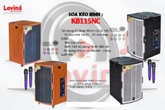 Loa Kéo Bình Bass 40 đơn KB115NC , Tặng Kèm 2 micro UHF