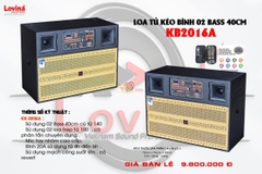 Loa Tủ Kéo Bình 2 Bass 40cm Lovina KB2016A