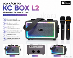 Loa xách tay - loa trợ giảng KCBOX L2, đèn led, kèm 2 micro,100w