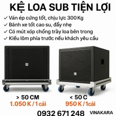 Đế Kệ Case để loa array 3 tấc, 4 tấc, hoặc kệ sub theo kích thước, yêu cầu riêng, có bánh xe