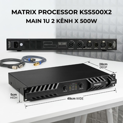 Cục Đẩy Công Suất 2 Kênh 1U Nguồn Xung KS500X2 – Gọn Nhẹ, Công Suất Mạnh 500W x 2