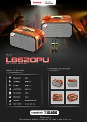 LOA XÁCH TAY LOVINA PU L865PLU - 400W, 2 BASS 20CM, PIN LITHIUM 10AH