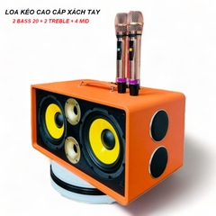 Loa kéo mini xách tay ADX 2202T, 350W, 2 Micro, 2 bass 20cm + 4 Mid + 2 Treble