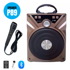 Loa bluetooth hát karaoke P89 tặng kèm micro dây