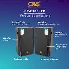 LOA FULL CAVS 612FG (P12) PRO HÀNG CHÍNH HÃNG