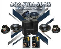 Vỏ loa full 20 đôi - 2 tấc đôi colum VF20-2TH, ván ép, trạm sắt