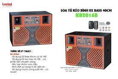 Loa kéo di động Lovina KB2016B ( 2 bass 40cm, 1200W)