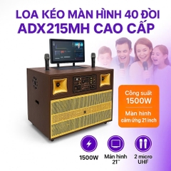 Loa kéo màn hình 40 đôi màn hình 21 inch 4 tấc đôi, 1000w, cảm ứng cao cấp ADX215MH