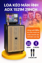 Loa kéo màn hình ADX 1521M, bass 40cm, 800w, 2 micro UHF