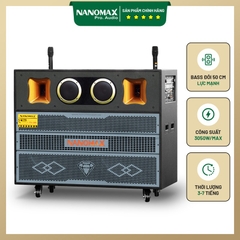 Loa Kéo Bình & Điện Nanomax Pro-500 Bass Đôi 50cm 3050w
