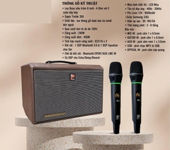 Loa kéo xách tay Prosing DSP-236X (NEW 2024, Bass 20cm, Bluetooth 5.0)