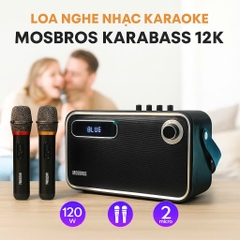 Loa nghe nhạc karaoke MOSBROS Karabass 12K , Công suất 120w, 2 micro