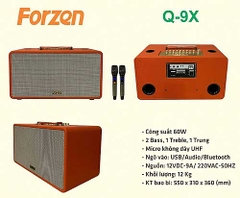 Loa di động mini FORZEN Q-9X, 2 bass, 1 mid, 1 treble, 2 micro