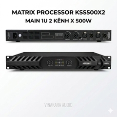 Cục Đẩy Công Suất 2 Kênh 1U Nguồn Xung KSS500X2 – Gọn Nhẹ, Công Suất Mạnh 500W x 2