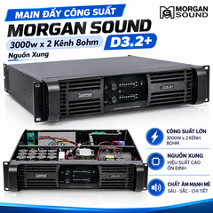Main Đẩy Công Suất MORGAN SOUND D3.2+, 3000w x 2 Kênh 8ohm, nguồn xung chuyên sub