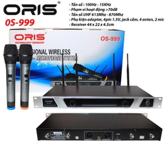 Micro Karaoke UHF không dây ORIS OS-999 hàng chính hãng