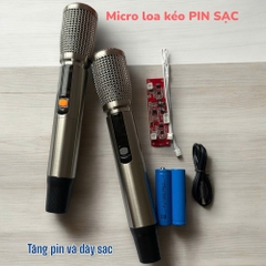 Micro kèm board cho loa kéo, Củ neo cao cấp KS555, KS222, pin sạc