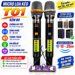 Micro loa kéo T01 hát nhẹ, chống hú, sóng khỏe