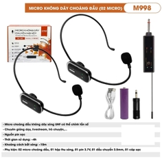Micro trợ giảng không dây Oris M998 bản 2 micro đeo tai