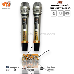 Micro loa kéo kèm bo UGX21, UHF, sét tần số