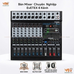 Mixer Evetex MX USB-806FX (8 line), USB, Bluetooth