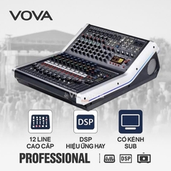 Mixer VOVA QSC12, 12 line ,hàng chính hãng