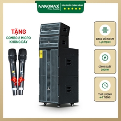 Loa Kéo Nanomax Pro-218h Bass Đôi 50cm 2800w