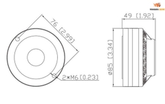 Loa Treble 450 Neo Khối Hiwell, Model: NT4432W, Coil 44 dẹt, Nắp Nhôm, Khe Viền Đồng