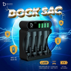 Bộ sạc C4000L tự ngắt , pin sạc AA 1.2v 3300mAh DBaccoutic chính hãng