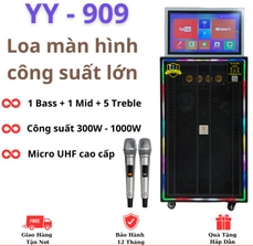 Loa Kéo Karaoke YY-909 Màn Hình 21 Inch – Bass 40, Công Suất 300W RMS, Giải Trí Đa Năng