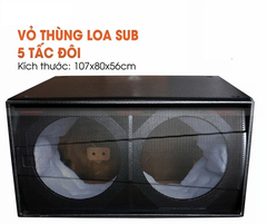 Vỏ loa sub hơi 50 đôi 5 tấc đôi Marti ván ép cao cấp