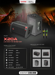Loa Karaoke Xách Tay LOVINA X20A 450W – 2 Bass 20cm, Pin Lithium 14Ah