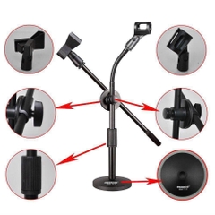 CHÂN MICRO ĐỂ BÀN TS-10, CAO 32CM