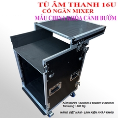 Tủ gỗ rack âm thanh 16U-VN (Hàng công ty VN), linh kiện nhập khẩu