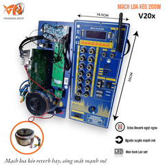 Mạch loa kéo 4 tấc đơn KT 14.5X35cm, Reverb, bluetooth 5.0