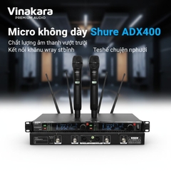 Micro Không Dây Shure ADX 400 | Sóng Khỏe, Chuyên Dùng Show, Hát Karaoke Chuyên Nghiệp
