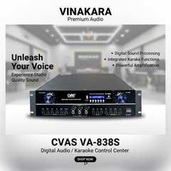 Đẩy liền vang CVAS, 32 sò, Bluetooth 5 cổng micro, VA-838