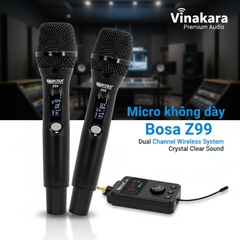 Micro Echo BOSA Z99 – 2 Micro Không Dây UHF, Bluetooth, DSP Karaoke