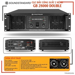 Cục đẩy công suất 2 kênh Soundstandard GB 28000 Double, Công suất 2800w/1CH