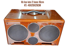 Vỏ loa kéo bình 16 đôi xài mạch k10,k18 nhiều kiểu ngang, đứng, PU