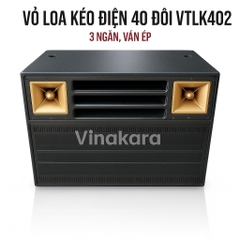 Vỏ Loa Kéo điện 40 đôi VTLK402, 3 ngăn, ván ép
