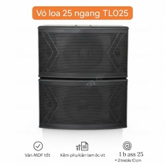 Vỏ loa nằm 25 2,5 tấc TL025 1 bass 25cm, 2 treble 10cm