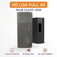 Vỏ loa full 40 19x38 - 4 tấc đôi đứng (KT 19X38) Ván ép , VLK40-1938
