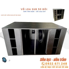 Vỏ loa hầm đôi sub ADMAX 50 đôi, ván ép chất lượng (120x80x60cm)