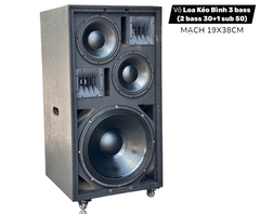 Combo Loa kéo ADX-V21215, 3 bass gồm 2 bass 30 1 sub 50, ván ép