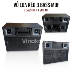 Vỏ loa kéo điện 3 bass - 2 bass 30 1 sub 40 - có khóa, phân loại