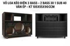 Vỏ loa kéo điện 3 bass - 2 bass 30 1 sub 40 - có khóa, phân loại