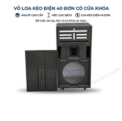 Vỏ loa kéo điện 40 đơn VLK40-C tấc đơn, kèm cửa khóa , KT: 54x50x103