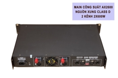 Cục đẩy công suất 2 kênh Shidun AX2600 nguồn xung class D 2 kênh 2x600w, bh 12 tháng