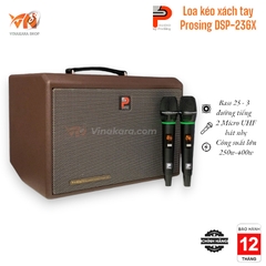 Loa kéo xách tay Prosing DSP-236X (NEW 2024, Bass 20cm, Bluetooth 5.0)